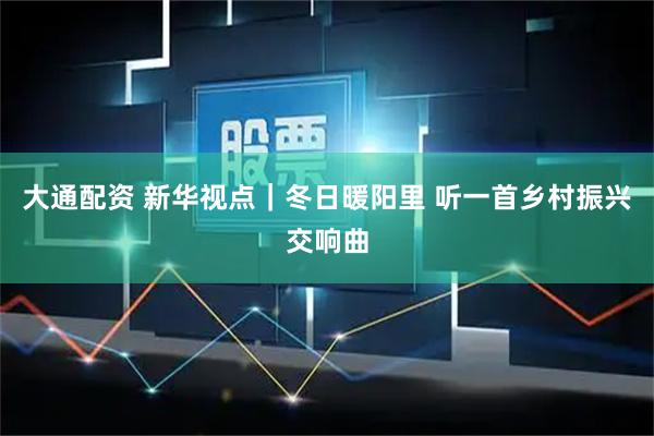 大通配资 新华视点｜冬日暖阳里 听一首乡村振兴交响曲