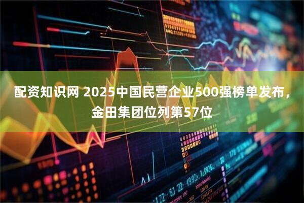 配资知识网 2025中国民营企业500强榜单发布，金田集团位列第57位